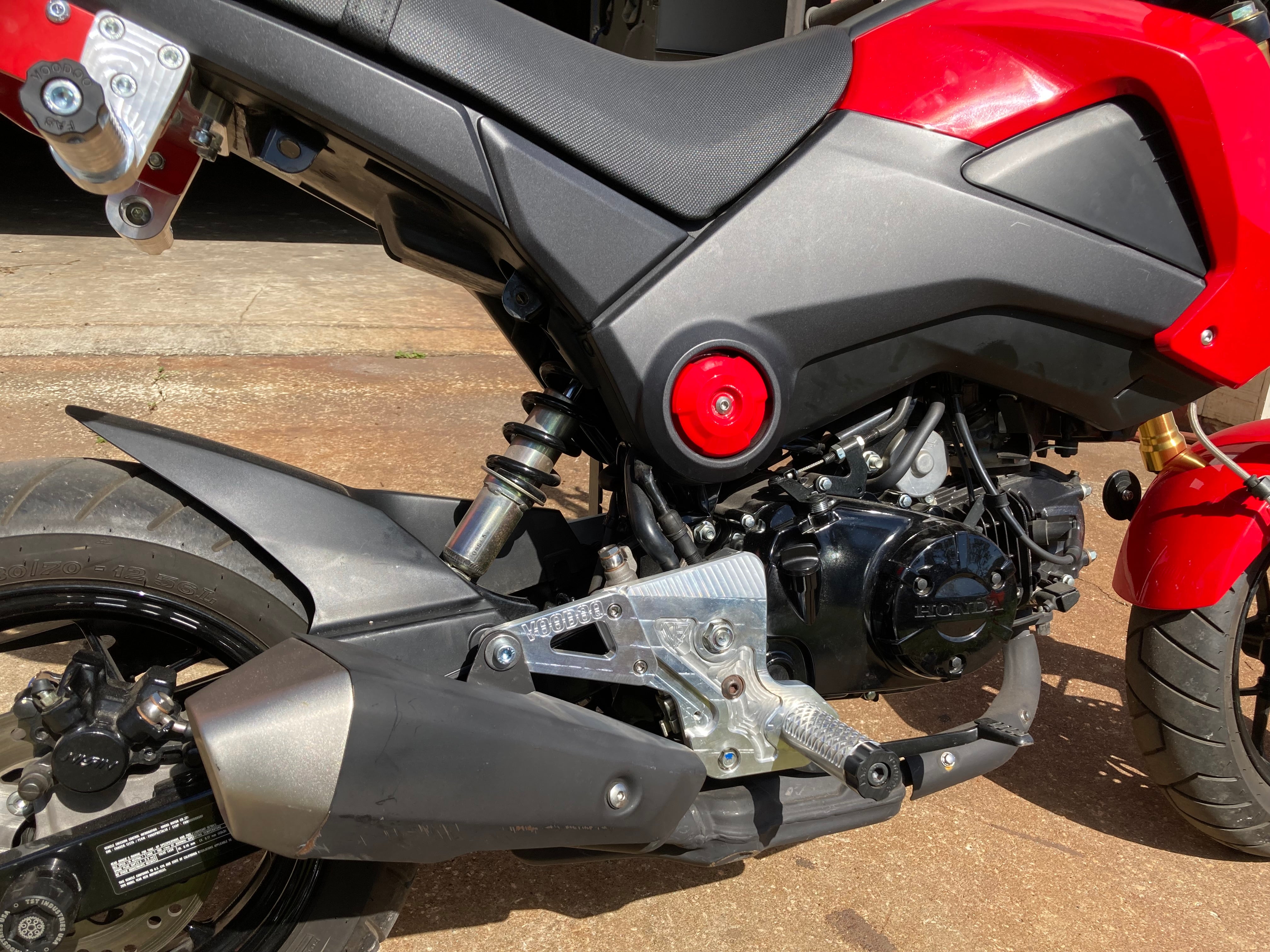 grom machined aluminum stunt rearsets – Voodoo Fab